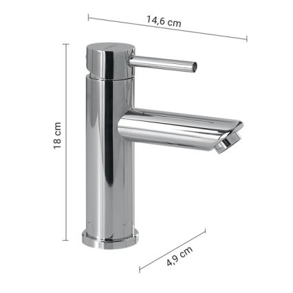 Gedy - Bateria umywalkowa GARDA 18 cm chrom błyszczący