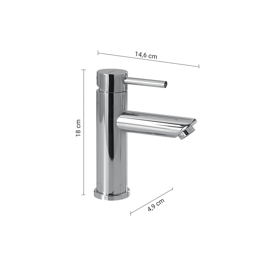 Gedy - Bateria umywalkowa GARDA 18 cm chrom błyszczący