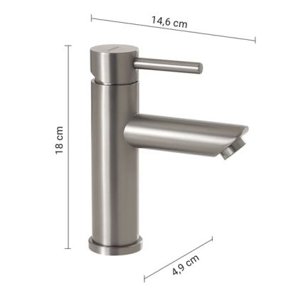 Gedy - Bateria umywalkowa GARDA 18 cm matowy chrom