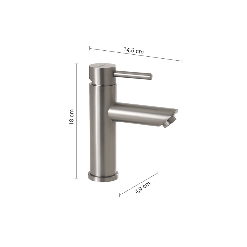 Gedy - Bateria umywalkowa GARDA 18 cm matowy chrom