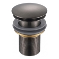 Gedy - Korek umywalkowy CLICK-CLACK, średnica 6,6 cm, metaliczny szary
