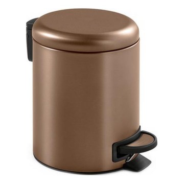 Gedy - Kosz na śmieci POTTY 3 l z cichym domykaniem, brązowy