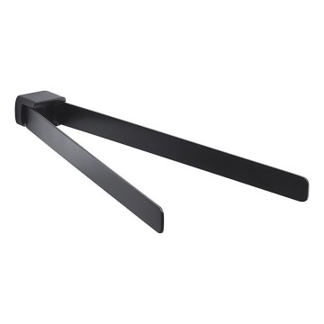 Gedy - Obrotowy wieszak ścienny na ręczniki PIRENEI 36 cm matowa czerń
