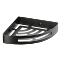 Gedy - Półka narożna do prysznica SMART 21x4,5 cm czarny mat