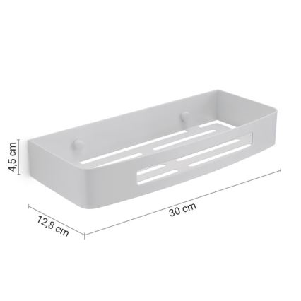 Gedy - Półka ścienna do prysznica SMART 30x12,8 cm biała