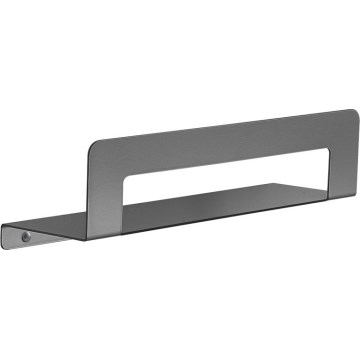 Gedy - Półka z wieszakiem na ręczniki CLEO 30 cm, metaliczny szary