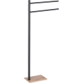 Gedy - Stojak na ręczniki TRILLY 83,5 cm czarny mat/bambus
