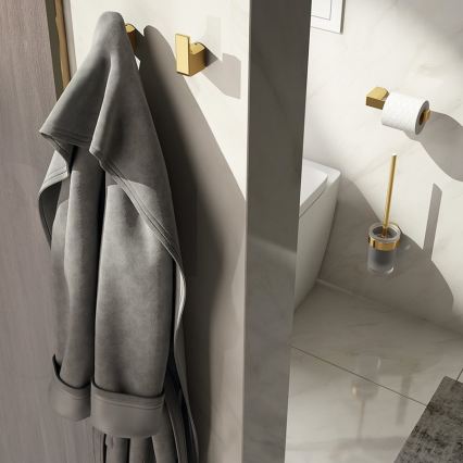 Gedy - Uchwyt na papier toaletowy PIRENEI matowe złoto