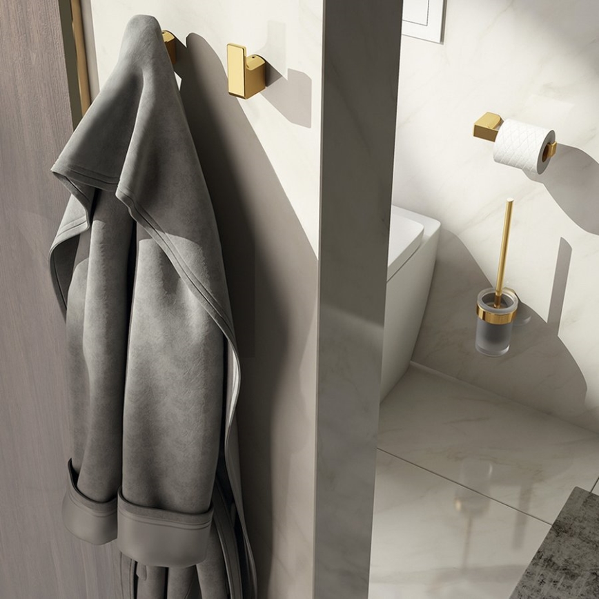 Gedy - Uchwyt na papier toaletowy PIRENEI matowe złoto