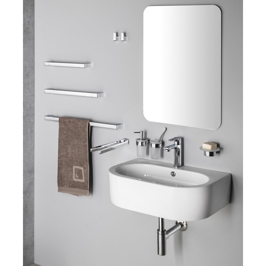 Gedy - Wieszak na ręcznik ścienny obrotowy PIRENEI 36 cm chrom błyszczący