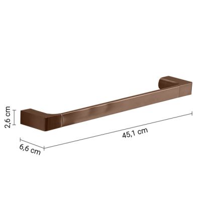 Gedy - Wieszak ścienny na ręczniki PIRENEI 45 cm brązowy