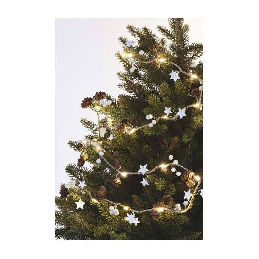 Girlanda LED, 20 diod, zasilanie 2×AA, długość 2 m