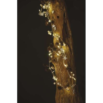 Girlanda LED, 20 diod, zasilanie 2×AA, długość 2 m