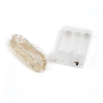 Girlanda LED 50 diod, 5 m, zasilanie 3× AA, wielokolorowa