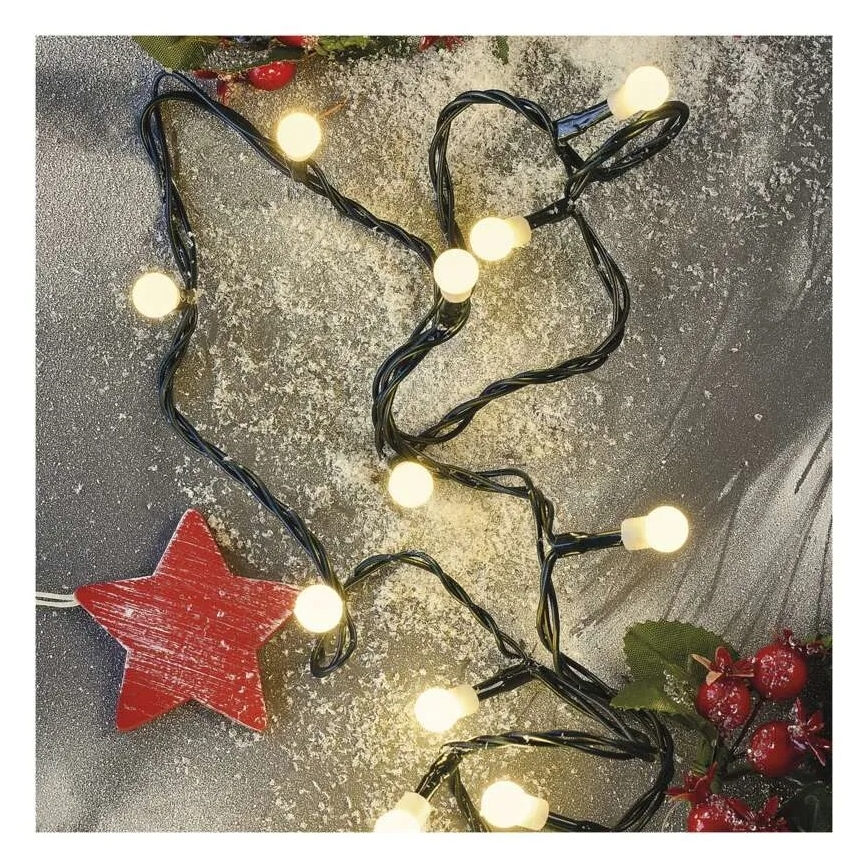 Girlanda LED 80 diod/230V/8 funkcji 13m IP44 ciepła biała