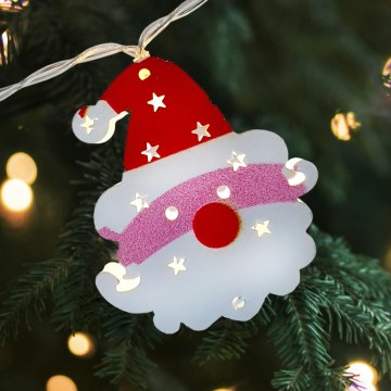 Girlanda LED zewnętrzna 10xLED/2xAA 1,65 m IP44 ciepła biała santa