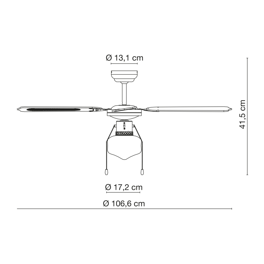 Globo - Wentylator sufitowy 1xE27/60W/230V