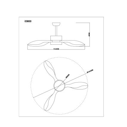 Globo - LED Wentylator sufitowy 1xLED/18W/230V + zdalne sterowanie