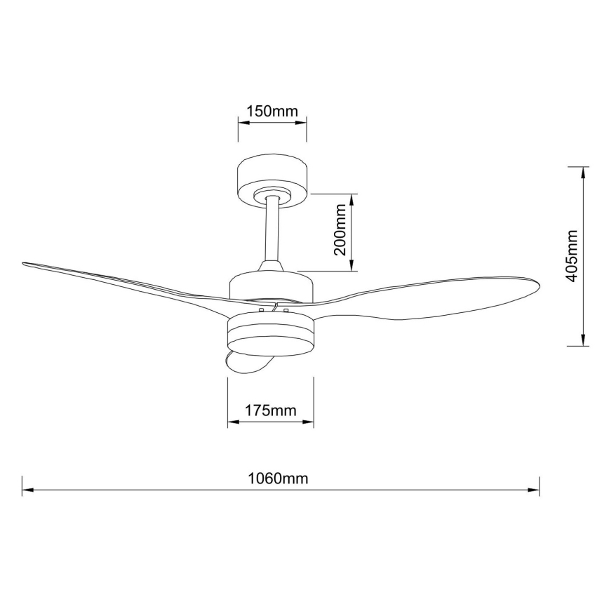 Globo - LED Ściemnialny wentylator sufitowy LED/20W/230V 2700-6500K + zdalne sterowanie