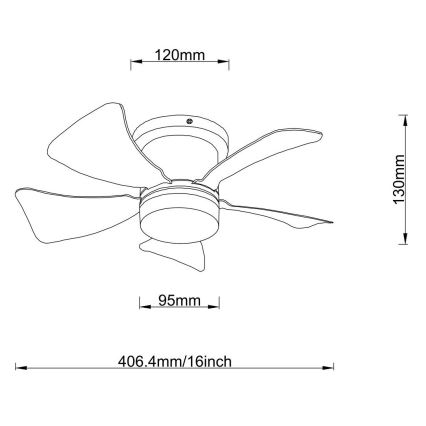 Globo - LED Ściemnialny wentylator sufitowy LED/10W/230V 3000-6500K szary + zdalne sterowanie