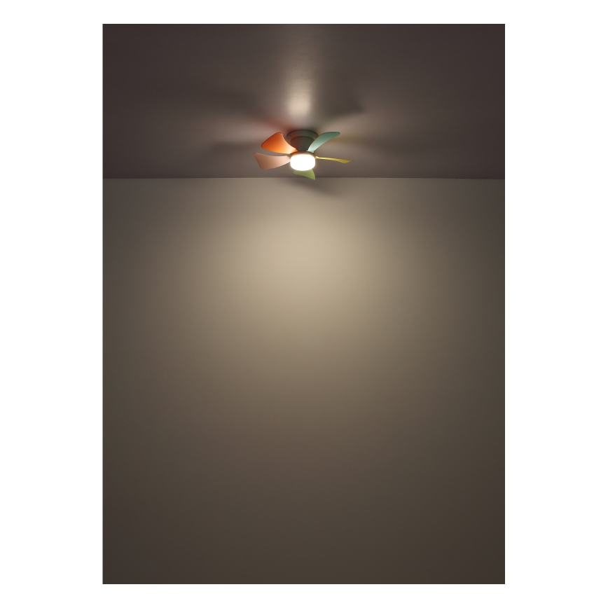 Globo - ściemnialny wentylator sufitowy LED/10W/230V 3000-6500K wielokolorowy + pilot