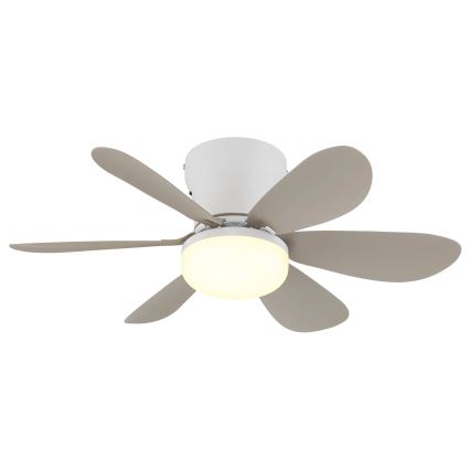 Globo - Ściemnialny wentylator sufitowy LED/5W/230V 2700-6500K beżowy + pilot zdalnego sterowania