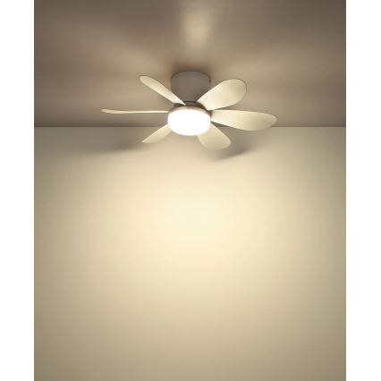 Globo - LED ściemnialny wentylator sufitowy LED/5W/230V 2700-6500K biały + pilot zdalnego sterowania