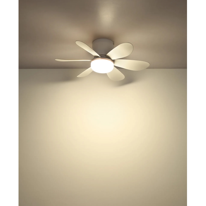 Globo - LED ściemnialny wentylator sufitowy LED/5W/230V 2700-6500K biały + pilot zdalnego sterowania