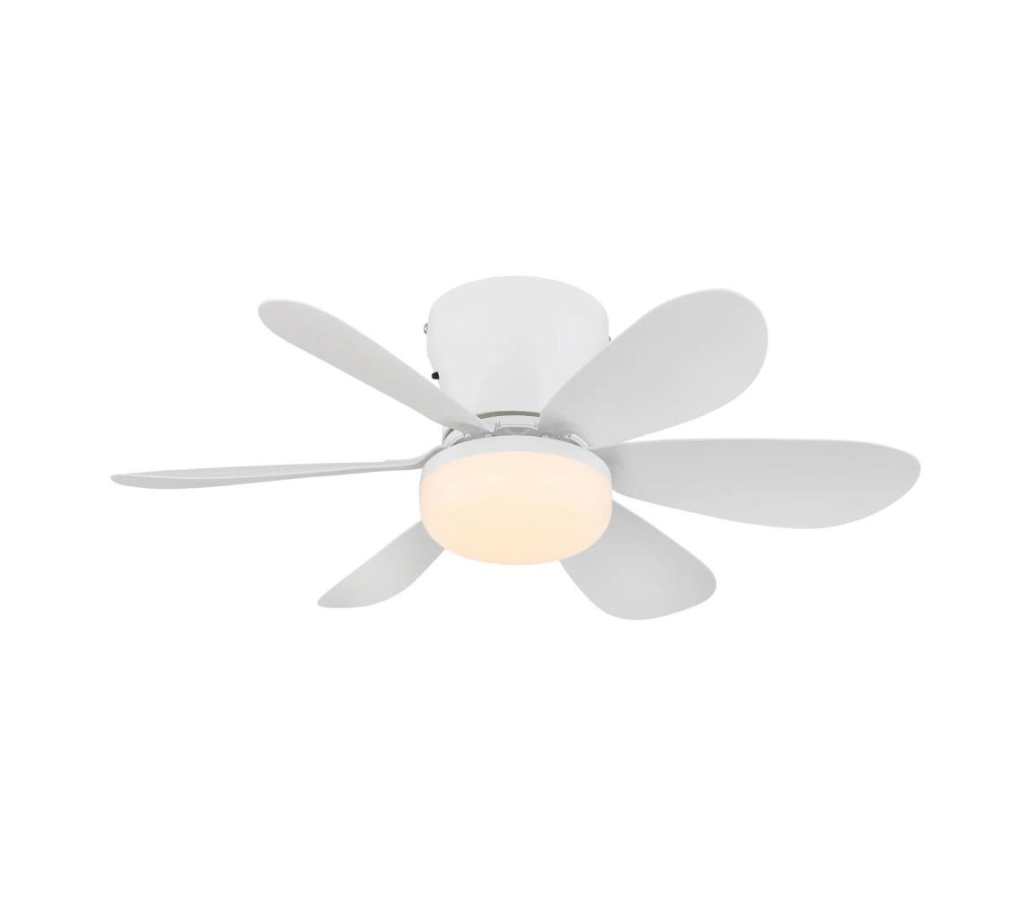 Globo 03625W - Ściemnialny wentylator sufitowy LED DELORES LED/5W/230V 2700-6500K biały+pilot