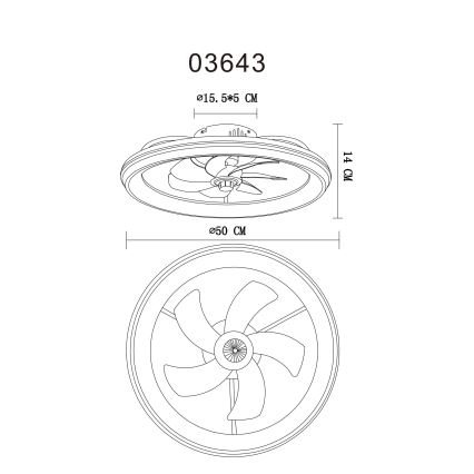 Globo - LED Ściemnialny wentylator sufitowy LED/40W/230V 3000-6500K + pilot zdalnego sterowania