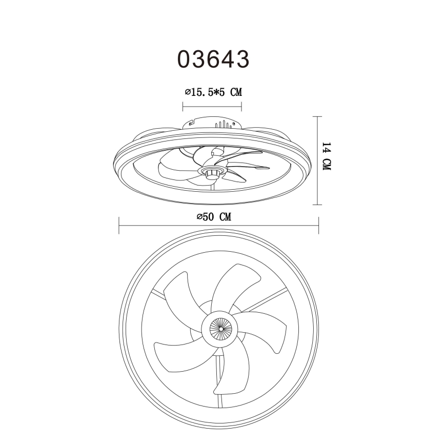 Globo - LED Regulowany sufitowy wentylator LED/40W/230V 3000-6500K + pilot do zdalnego sterowania