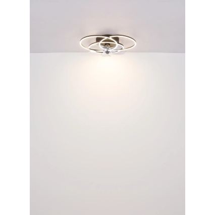 Globo - ściemnialny wentylator sufitowy LED/40W/230V 3000-6500K czarny + pilot zdalnego sterowania