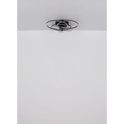 Globo - ściemnialny wentylator sufitowy LED/40W/230V 3000-6500K czarny + pilot zdalnego sterowania