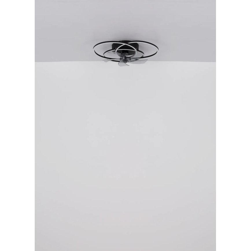 Globo - ściemnialny wentylator sufitowy LED/40W/230V 3000-6500K czarny + pilot zdalnego sterowania