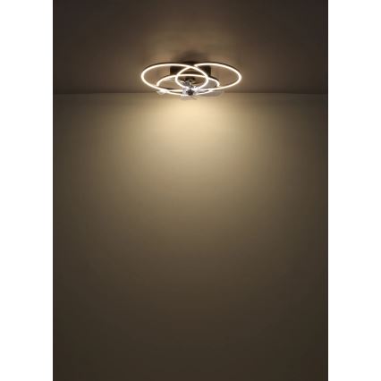 Globo - ściemnialny wentylator sufitowy LED/40W/230V 3000-6500K czarny + pilot zdalnego sterowania