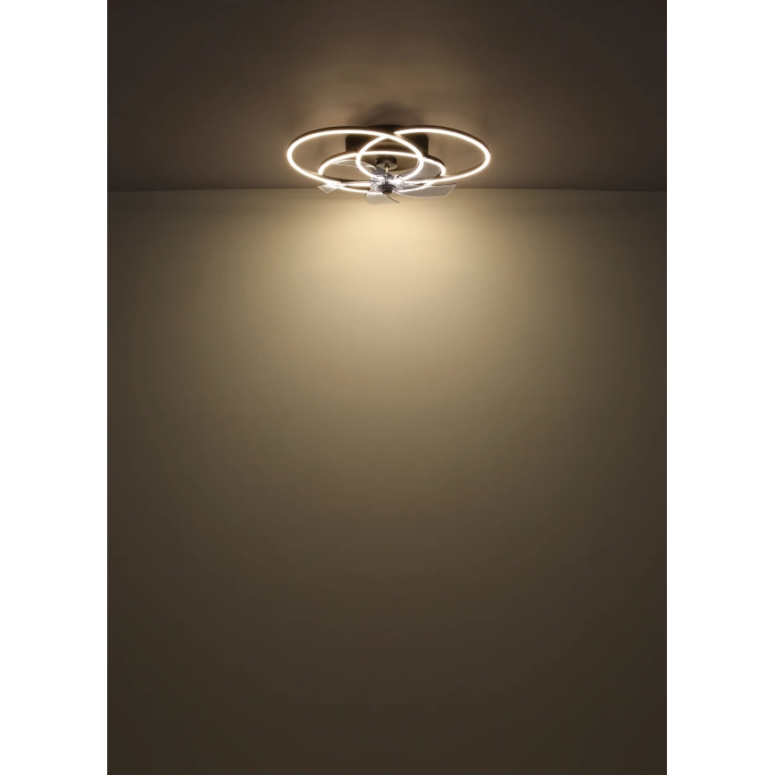 Globo - ściemnialny wentylator sufitowy LED/40W/230V 3000-6500K czarny + pilot zdalnego sterowania