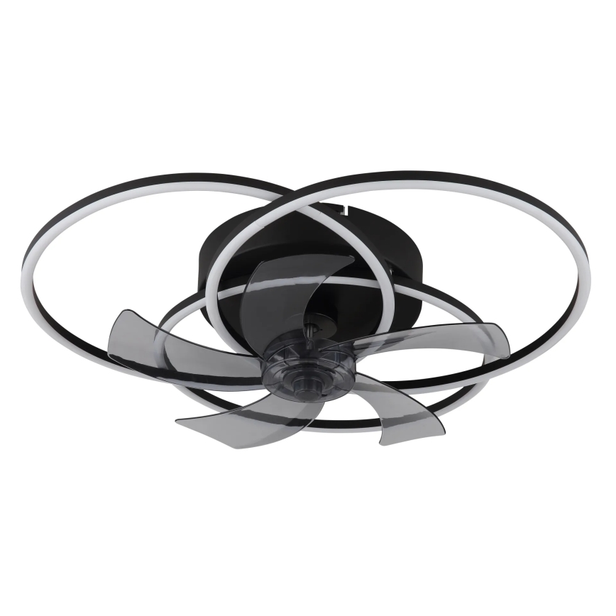 Globo - ściemnialny wentylator sufitowy LED/40W/230V 3000-6500K czarny + pilot zdalnego sterowania