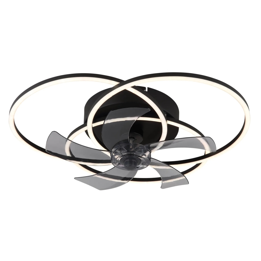 Globo - ściemnialny wentylator sufitowy LED/40W/230V 3000-6500K czarny + pilot zdalnego sterowania