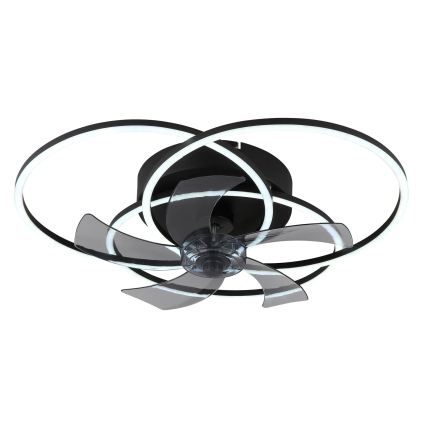 Globo - ściemnialny wentylator sufitowy LED/40W/230V 3000-6500K czarny + pilot zdalnego sterowania