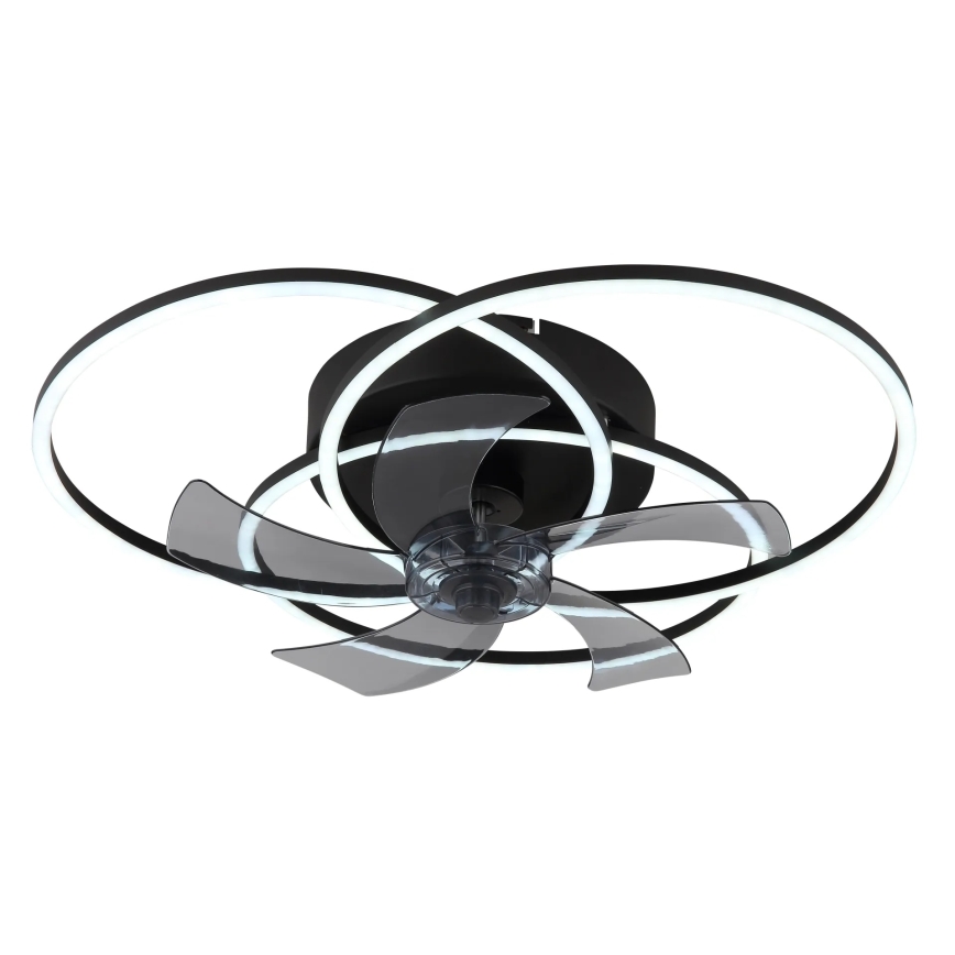 Globo - ściemnialny wentylator sufitowy LED/40W/230V 3000-6500K czarny + pilot zdalnego sterowania