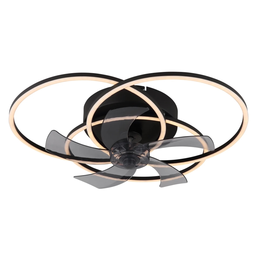 Globo - ściemnialny wentylator sufitowy LED/40W/230V 3000-6500K czarny + pilot zdalnego sterowania