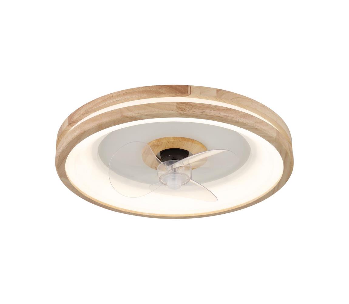 Globo 03650 - LED Plafon z wentylatorem GATIAN LED/30W/230V brązowy +pilot
