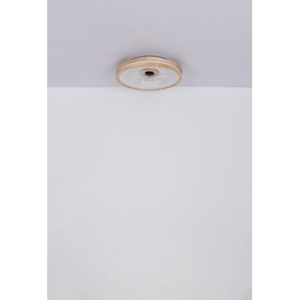 Globo - LED Ściemniany plafon z wentylatorem LED/30W/230V 2700-6500K brązowy + zdalne sterowanie