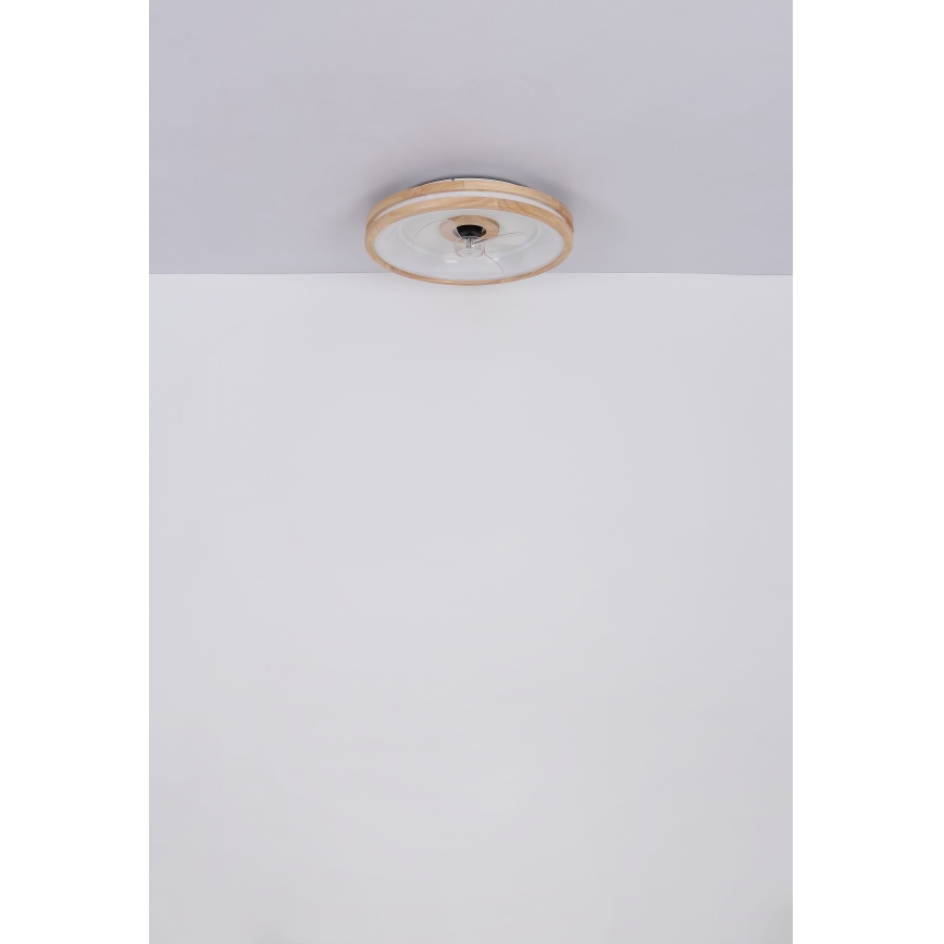 Globo - LED Ściemniany plafon z wentylatorem LED/30W/230V 2700-6500K brązowy + zdalne sterowanie
