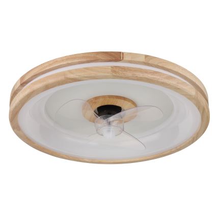 Globo - LED Ściemniany plafon z wentylatorem LED/30W/230V 2700-6500K brązowy + zdalne sterowanie