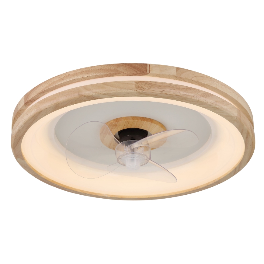 Globo - LED Ściemniany plafon z wentylatorem LED/30W/230V 2700-6500K brązowy + zdalne sterowanie