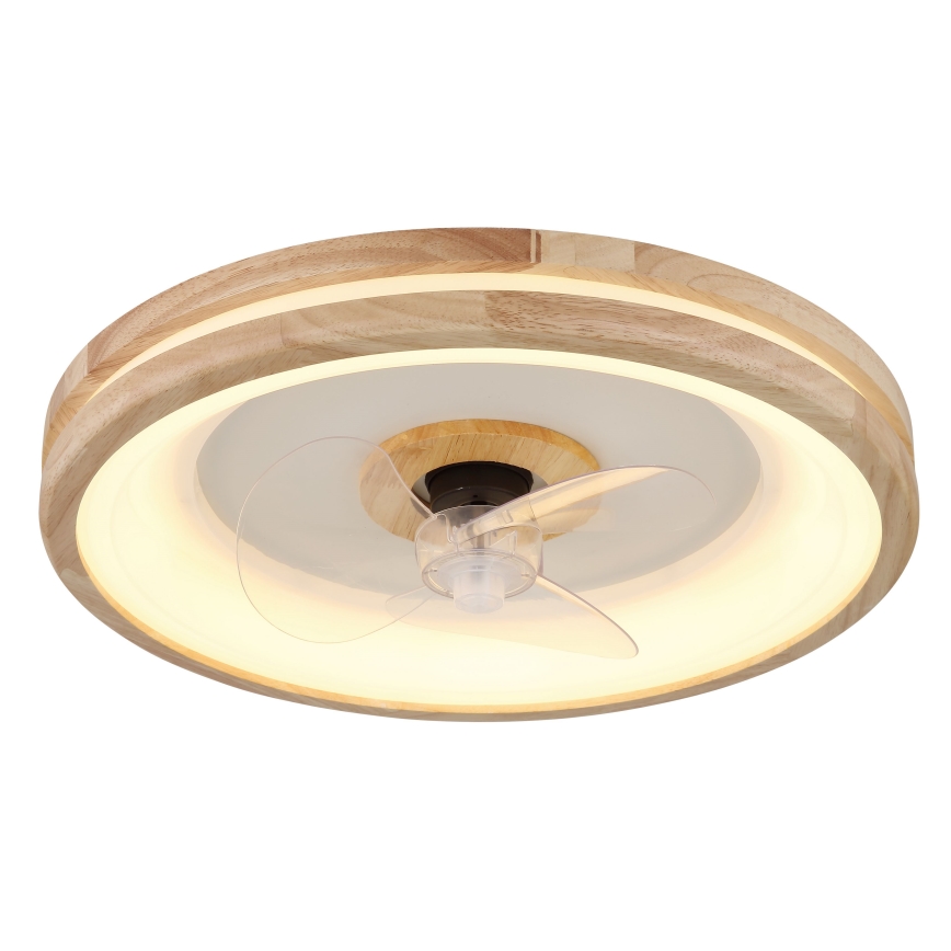Globo - LED Ściemniany plafon z wentylatorem LED/30W/230V 2700-6500K brązowy + zdalne sterowanie