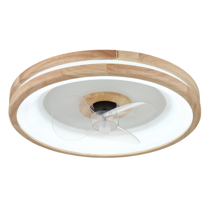 Globo - LED Ściemniany plafon z wentylatorem LED/30W/230V 2700-6500K brązowy + zdalne sterowanie