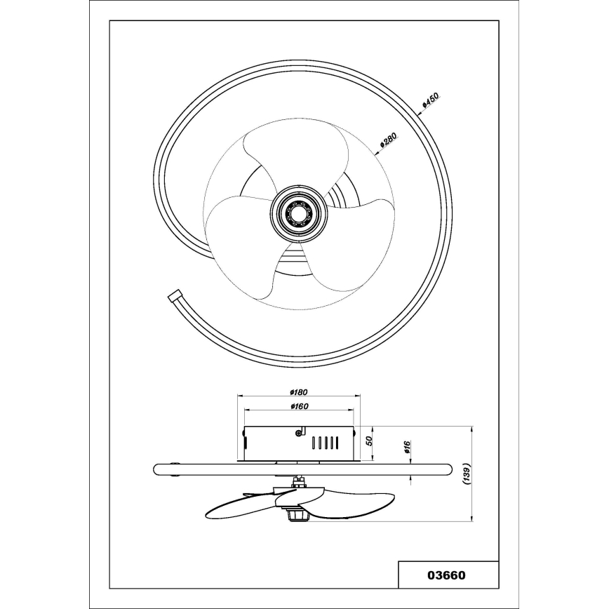 Globo - LED Ściemnialny wentylator sufitowy LED/30W/230V 2700-6500K + pilot zdalnego sterowania