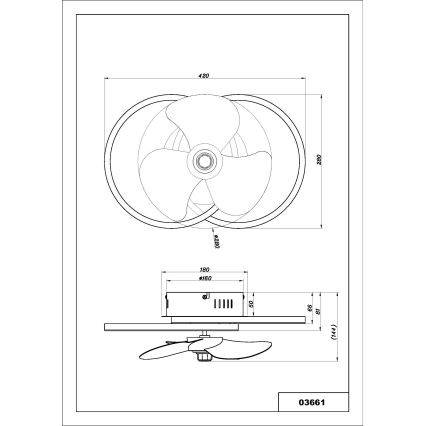 Globo - LED Ściemnialny wentylator sufitowy LED/24W/230V 2700-6500K + pilot zdalnego sterowania